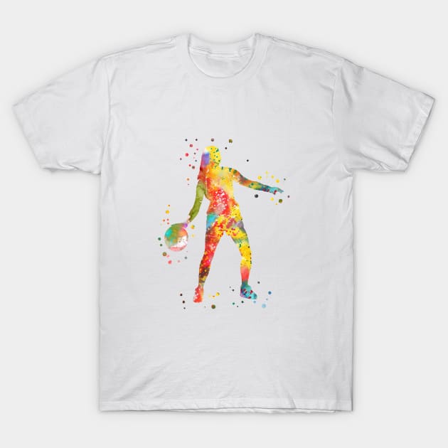 Basketball girl T-Shirt by RosaliArt